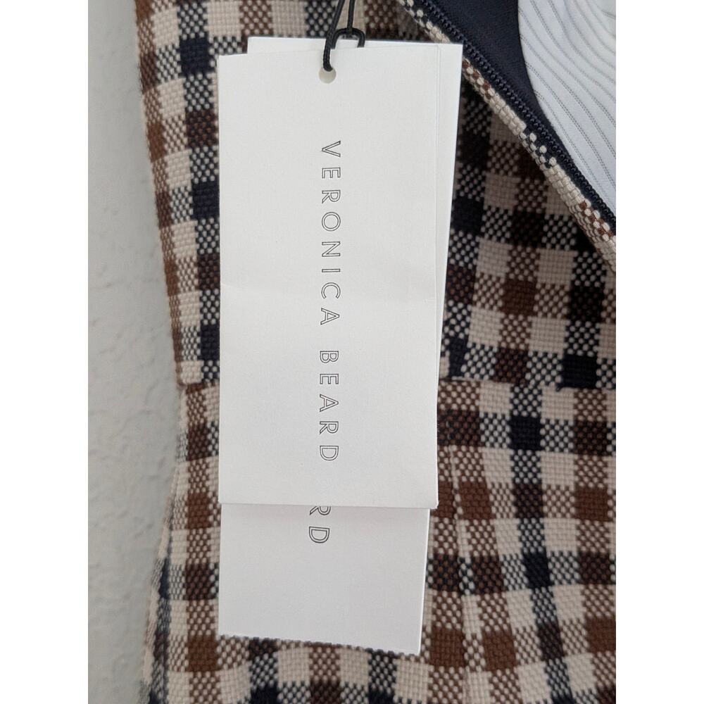 Veronica Beard Dress Lark Size 8 Plaid Check Midi Dress Knee Length $550 NWT - Picture 9 of 11